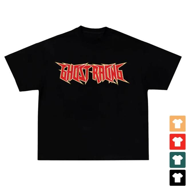Official Ghost Racing Clothing Red Flaming Eagle Tee - Black Official Ghost Racing Clothing Red Flaming Eagle T Shirt - Black