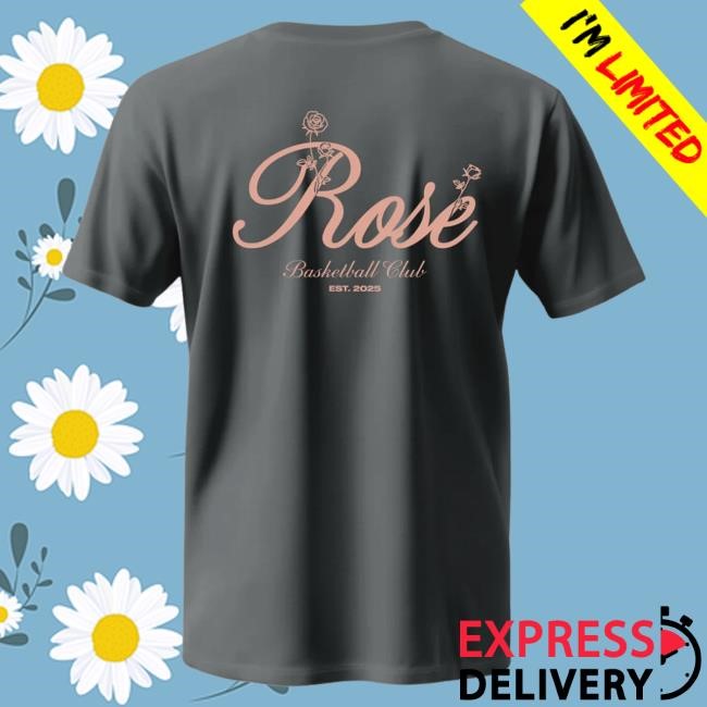 Official Unrivaled Basketball Rose Grey Script Logo Tees