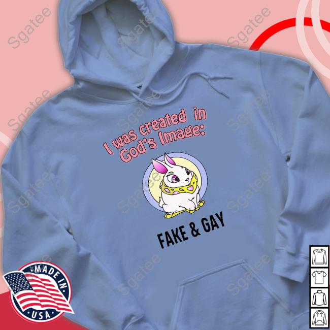 Official I Was Created In God's Fake & Gay Tee Shirt