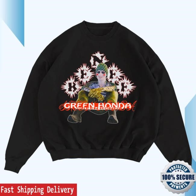Official Benee Merch Store Shop Benee Green Honda Crewneck