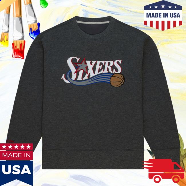 Mitchell And Ness Clothing Store Shop Playoff Win 2.0 Sweatshirt Vintage Philadelphia 76Ers Mitchellandness Merch