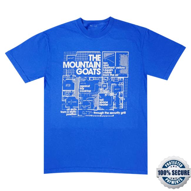 Official Hello Merch The Mountain Goats Ground Level Mystic Blue Tshirt HelloMerch TheMountainGoats