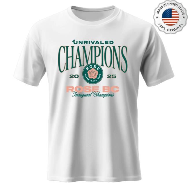 Official Unrivaled Basketball Rose Championship White Tee