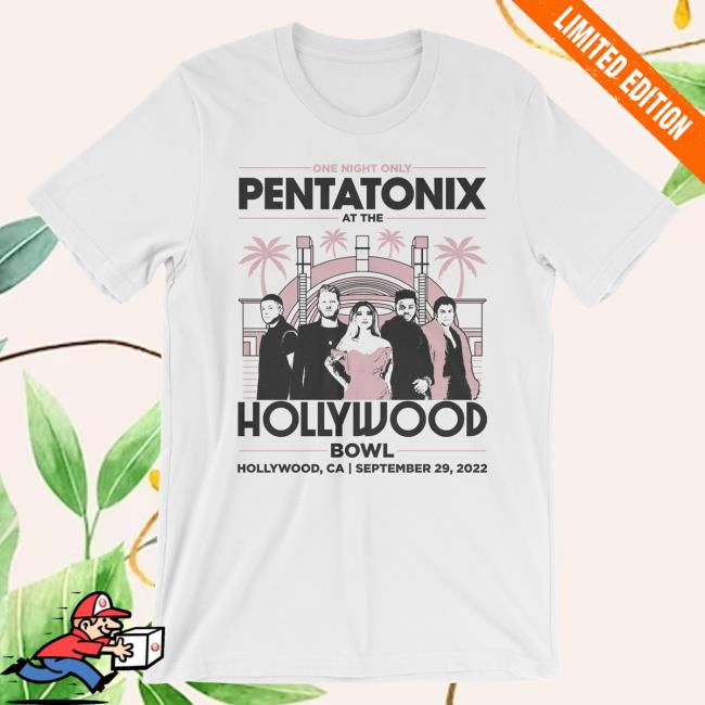 Ptx Official Pentatonix Merch Store Ptxofficial Ptx Hollywood Bowl 2022 White Tee Pentatonix Apparel