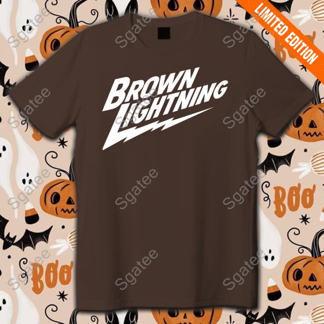 Brown Lightning T Shirt