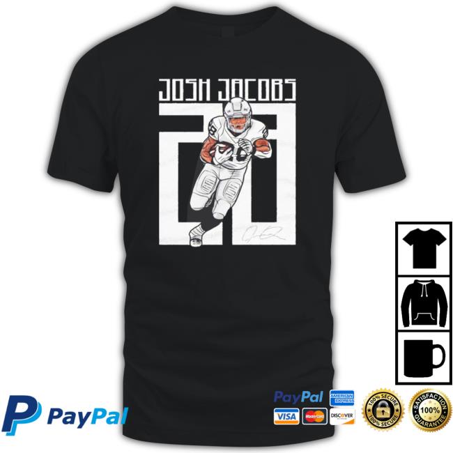 Josh Jacobs 28 Signature For Las Vegas Raiders Fans T-shirt