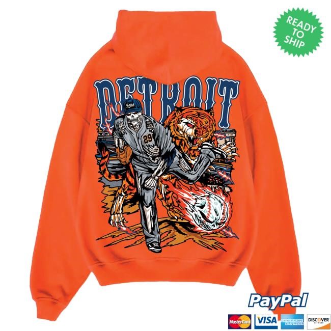 Official Sana Detroit Merch Store Sana X Skubal Hood - Black