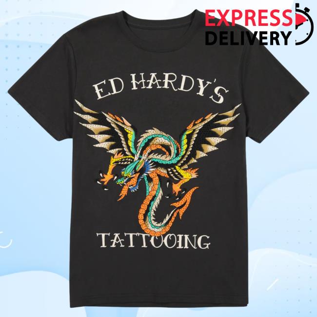 Official Ed Hardy Merch Store Rhinestone Dragon Wings T-Shirts EdHardy Apparel Clothing Shop