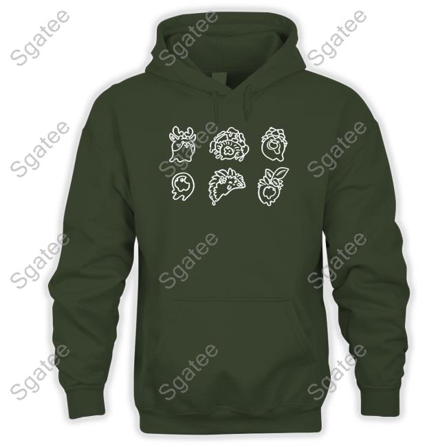Slimecicle Merch Forest Slime Line Art Crewneck Sweatshirt