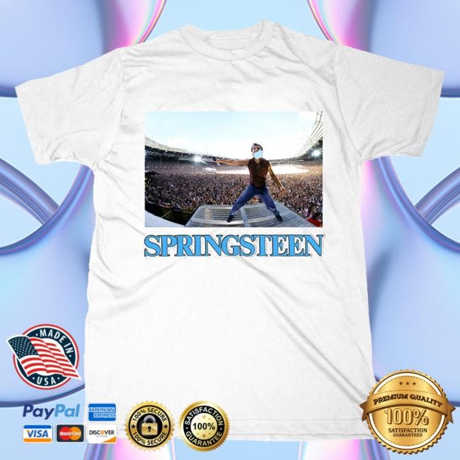 Officia Bruce Springsteen Merch Store Born In The Usa White T-Shirt