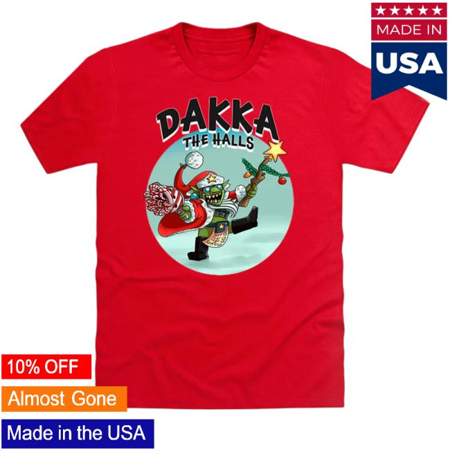 Official Warhammer Merch Premium Da Red Gobbo - Dakka The Halls Long Sleeve Shirt