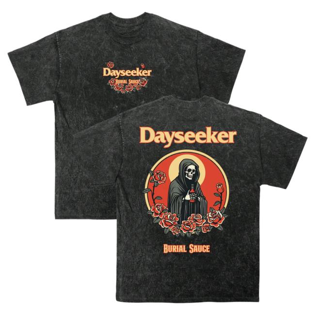 Official Dayseeker Merch Store Acid Wash Burial Sauce New Shirt Dayseeker Shop