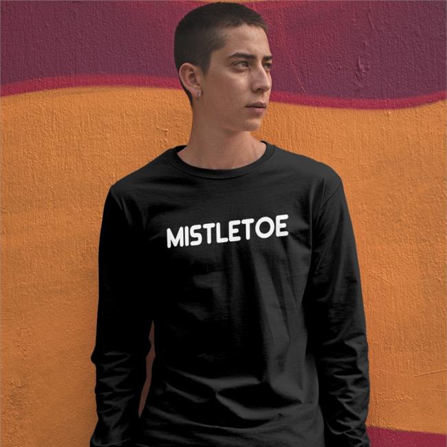 Mistletoe Christmas Holiday Tee Shirt Baseball Chickie Mistletoe Sweatshirt