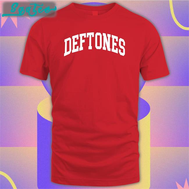 Deftones Black Collegiate Tee Shirt