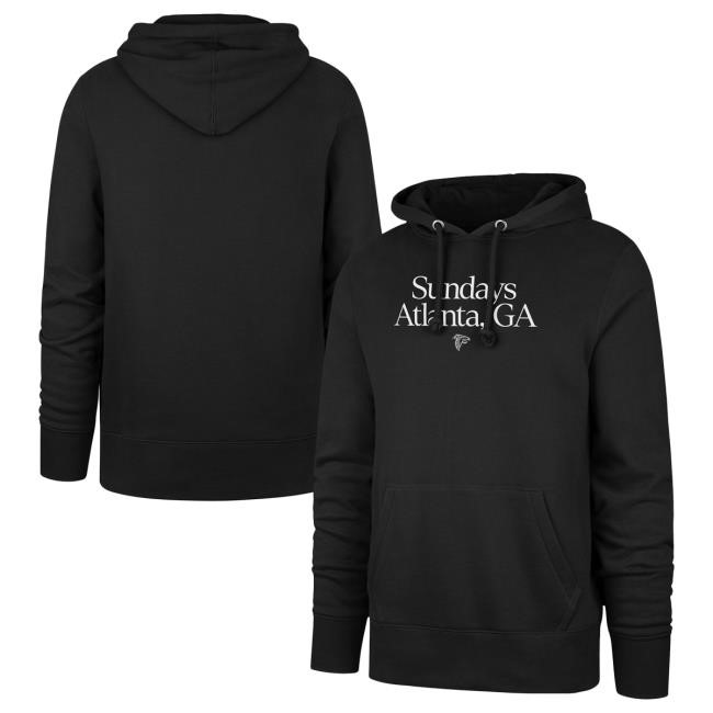 Official NFL Shop Men's Atlanta Falcons '47 Black Sundays Regional Headline Hoodie ArizonaCardinals