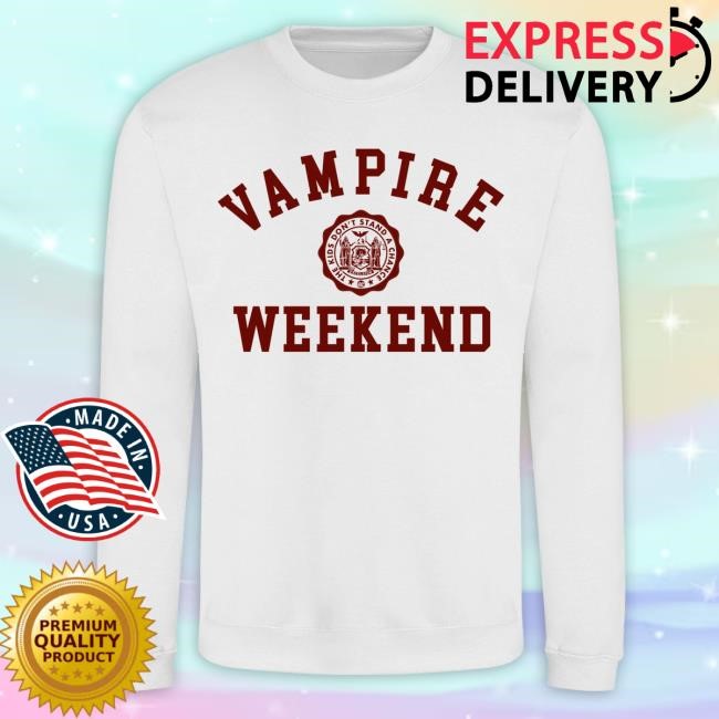 Official Vampire Weekend Collegiate (White) Pullover Sweatshirt
