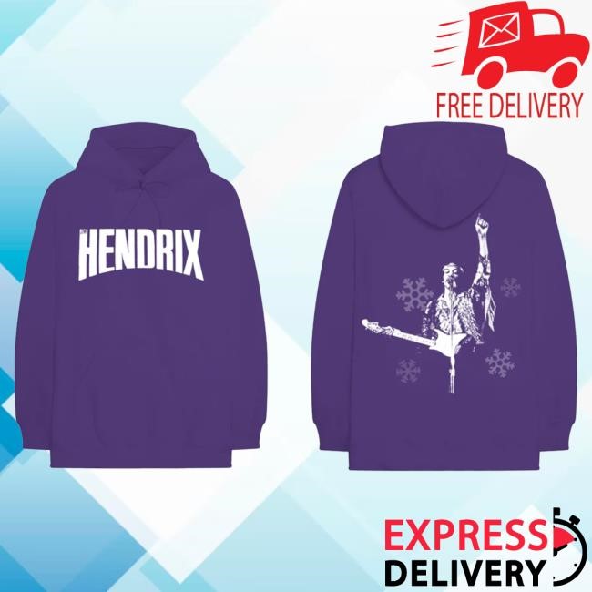 Official Jimi Hendrix Merch Store Jimi Hendrix Snowflake Purple Hoodies