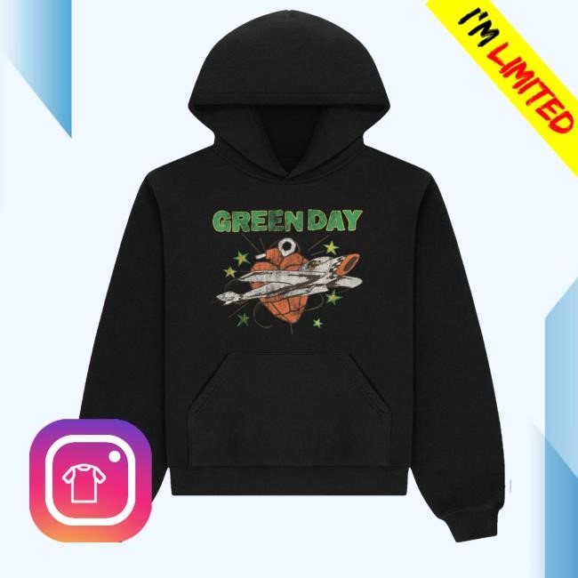 Green Day Merch Airplane Heart Grenade Tour Hoodie – Green Day Band Store