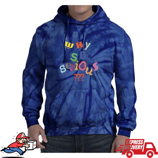 Official Why So Serious? Tie Dye Crew neck Sweatshirt Navy