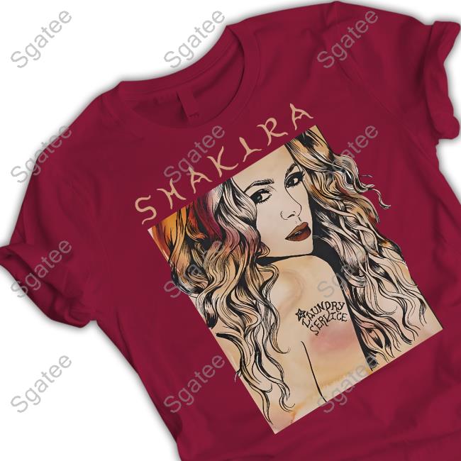 Official Shakira Merch Store laundry Service Illustrated T Shirt Official laundry Service Illustrated Long Sleeve Tee Shirt