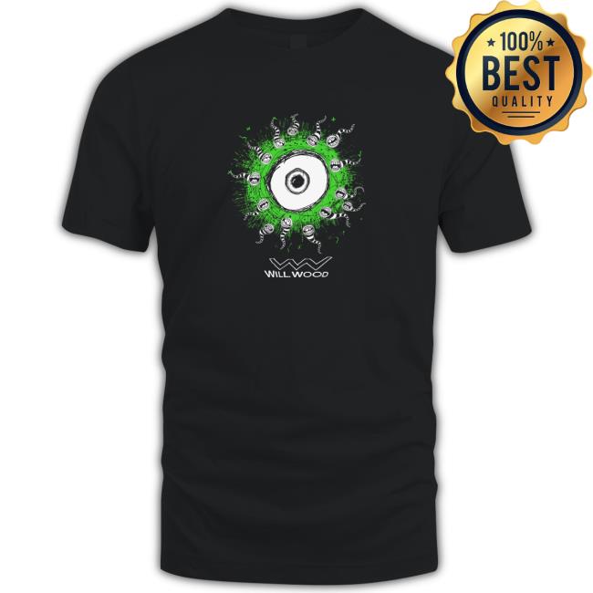 Will Wood And The Tape Worms Green Eye Tee Shirt