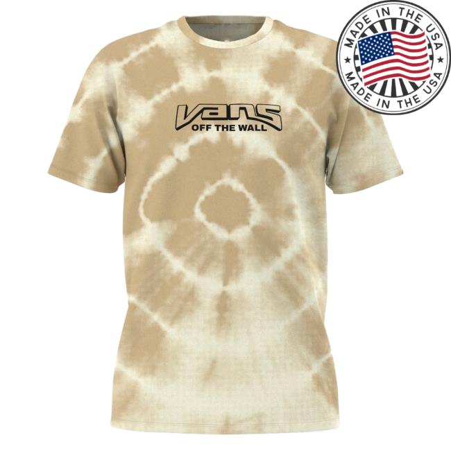 Official Dicks Sporting Goods Vans Classic Off The Wall Tie Dye Shirt 2023 Antique White/Taos Taupe Tie-Dye Dickssportinggoods