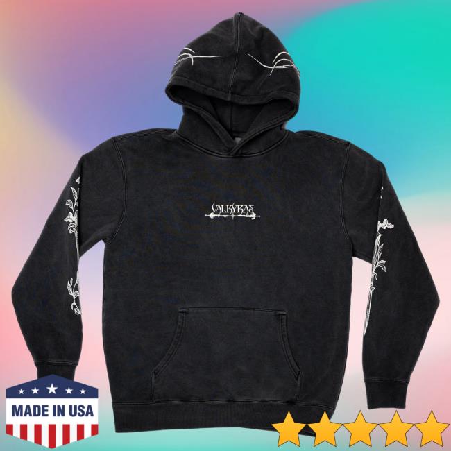Official Valkyrae Merch Valkyrae Vintage Dagger Hooded Sweatshirt