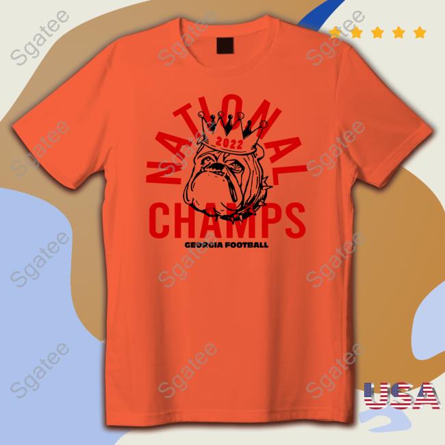 Georgia 2022 National Champs Crown Tee Shirt Homefield Merch