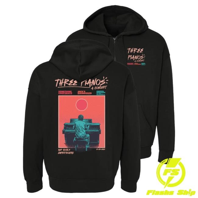 Official Andrew Mcmahon Merch Red Rocks Event Zip Up Hooded Sweatshirt