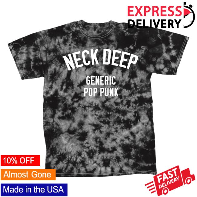 Hopeless Records Merch Neck Deep Generic Pop Punk Tie Dye Black Shirt New HopelessRecords
