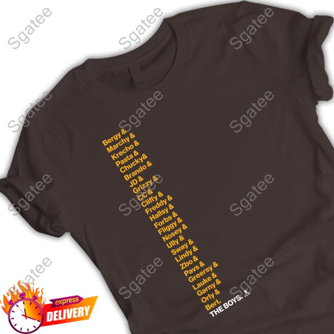 Boston Proshop Bruins 2023 The Boys Roster Shirt
