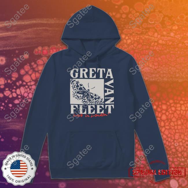 Official Greta Van Fleet Butterfly Live In London T Shirt