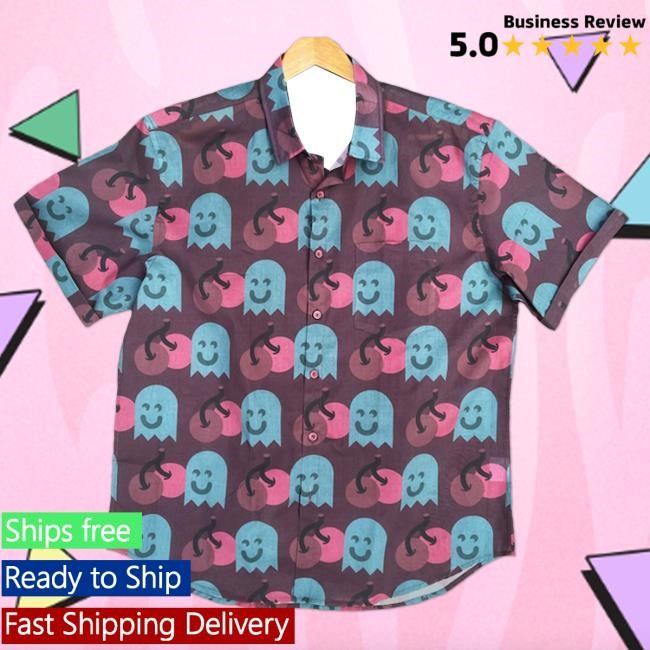 Wilco X Rock|Soup Cherry Ghost Button Up