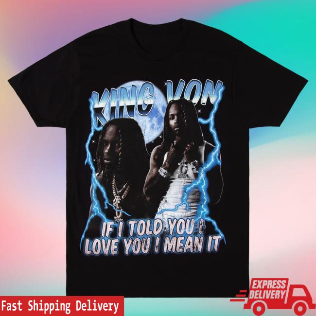 Official Merch Bar Store King Von Beaming Hot Shirt Black MerchBar KingVon Apparel Clothing Shop