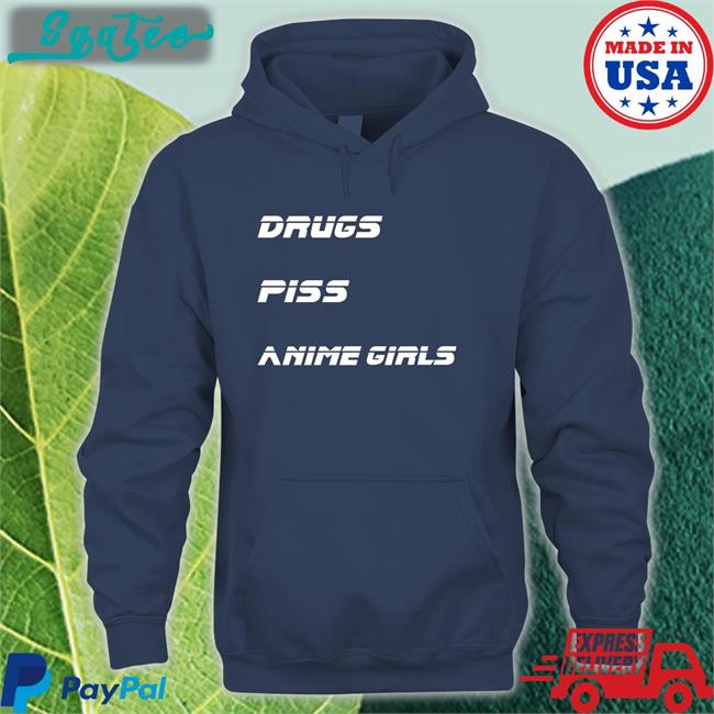 Drugs Piss Anime Girls Shirt Navy