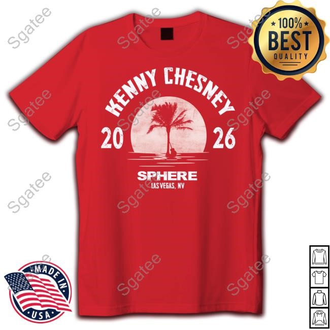 Official Kenny Chesney Store Palm Tree Sphere SS Top Shirt – Red 2026