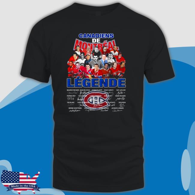 Canadiens De Montreal Legende Thank You For The Memories Signatures T-Shirt