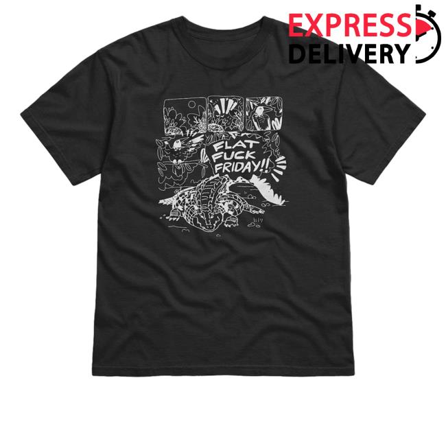 Gators Daily Merch Flat Fuck Friday Cartoon Tee Shirt