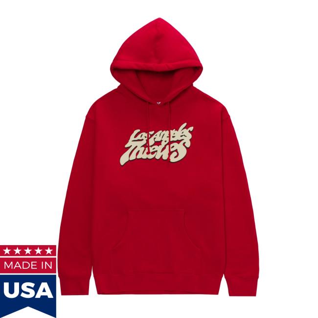 Official 100 Thieves Merch La Thieves '24 Warped Pullover Sweatshirt - Red