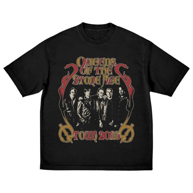 Official Queens Of The Stone Age Photo US Tour 2025 Tshirt Qotsa