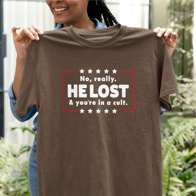 No Really He Lost & You're In A Cult Crewneck Sweatshirt Mr Q Of Maine