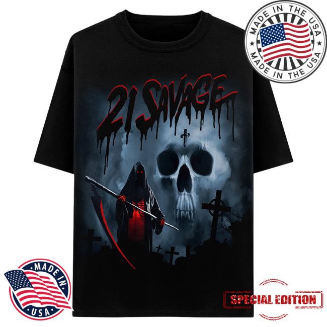Official 21 Savage Merch Store Reaper Shirts 21 Savage Apparel Clothing Shop 21Savage