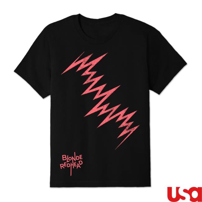 Official Kung Fu Clothing Shop Store Merch Blonde Redhead Bolt Salmon Print Tee