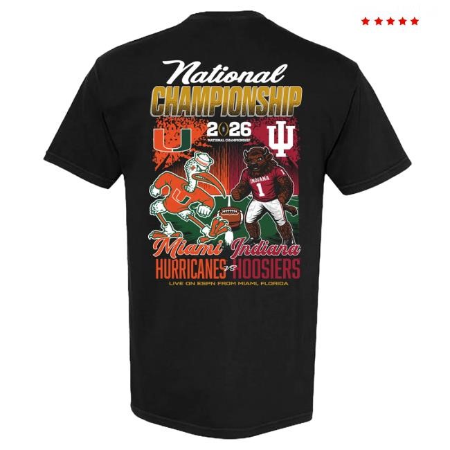 Official NCAA College NCAA Indiana Hoosiers CFP 2025-2026 National Championship Match Up
