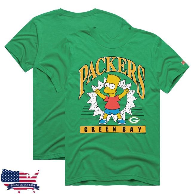 Official Green Bay Packers Homage x The Simpsons Unisex Tshirt - Green