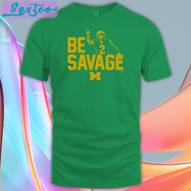Blake Corum Be Savage Shirt Navy Blake Corum Be Savage T Shirt