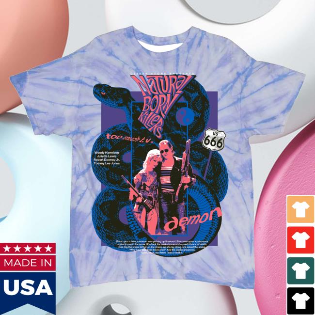 Official Studiohouse Designs Merch Store Natural Born Killers Tiedye Attractive Shirt Purple/Blue Studiohouse Designs Apparel Clothing Shop StudiohouseDesigns
