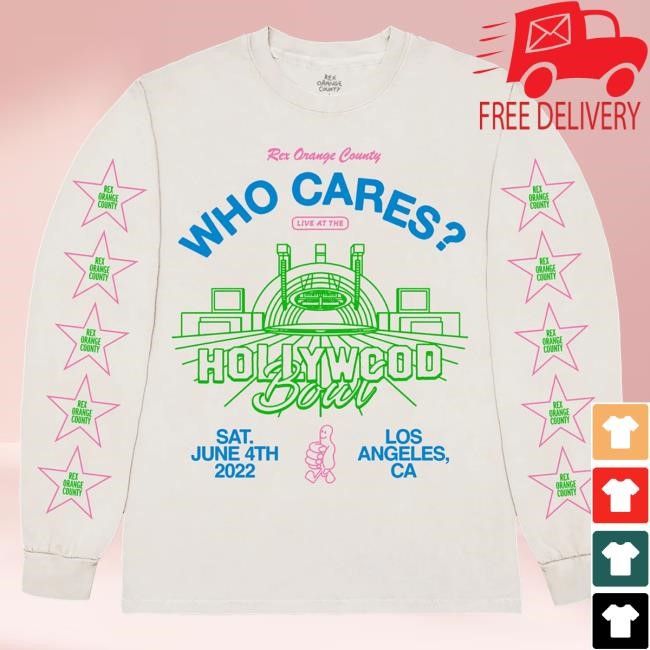 Rex Orange County Hollywood Bowl Long Sleeve Rex Orange County Apparel Store