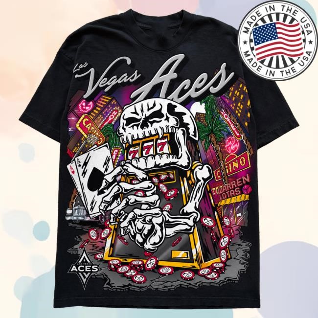 Official Warren Lotas Aces Slot Machine Top Shirt - Black Official Warren Lotas Aces Slot Machine Shirts - Black