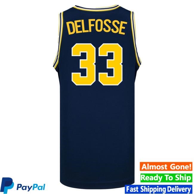 Michigan Wolverines #33 Te'Yala Delfosse Student Athlete Blue Women's Basketball Jersey Tees | The M Den Official Merch Store Shop